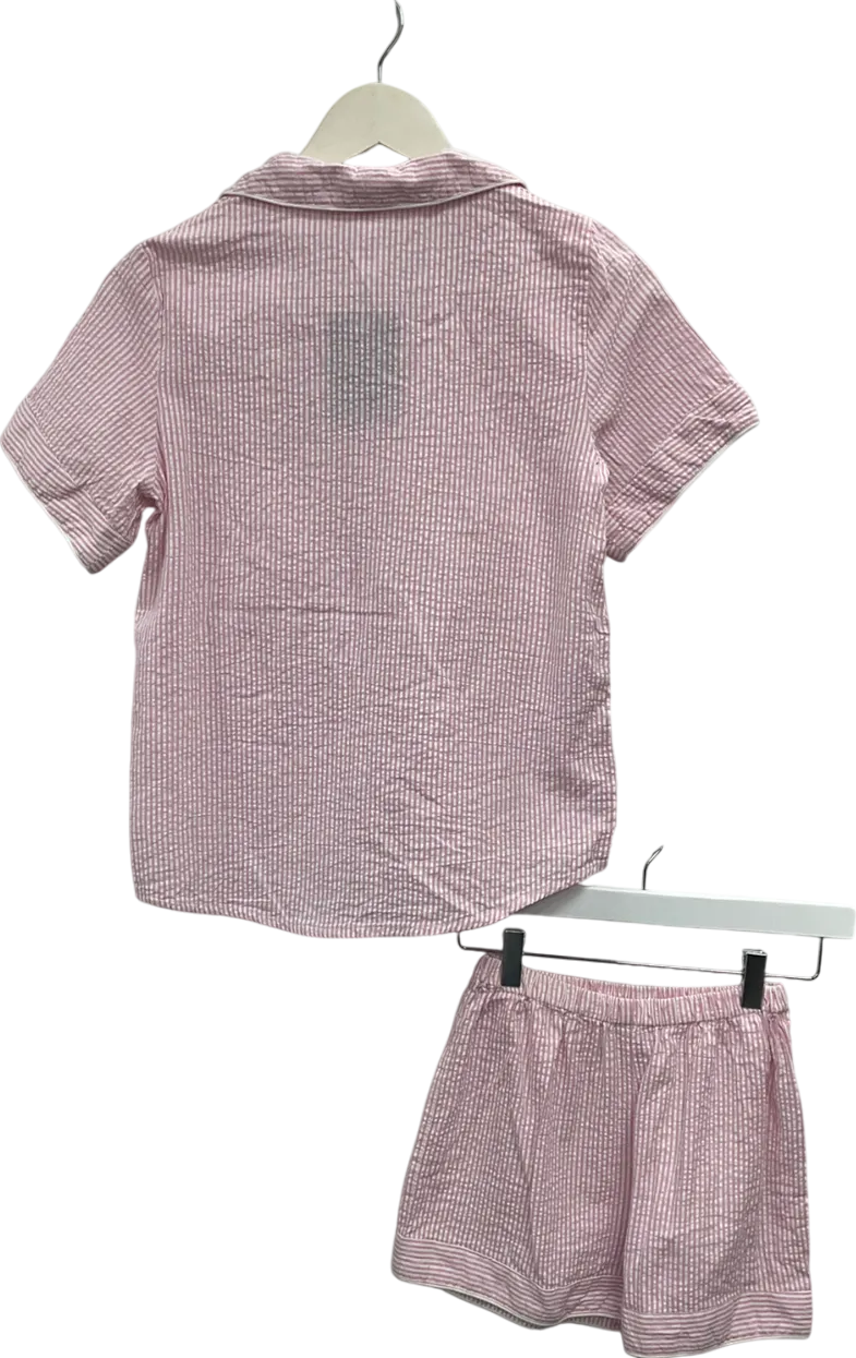 Accessorize Pink Striped Cotton Pyjama Set UK XS