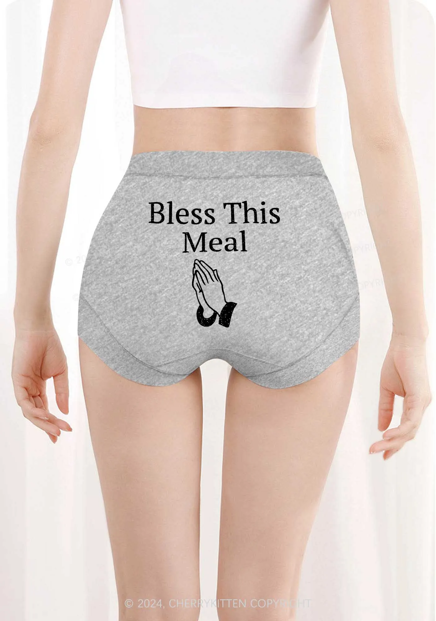 Bless This Meal Y2K Mid Rise Waist Boyshort Cherrykitten