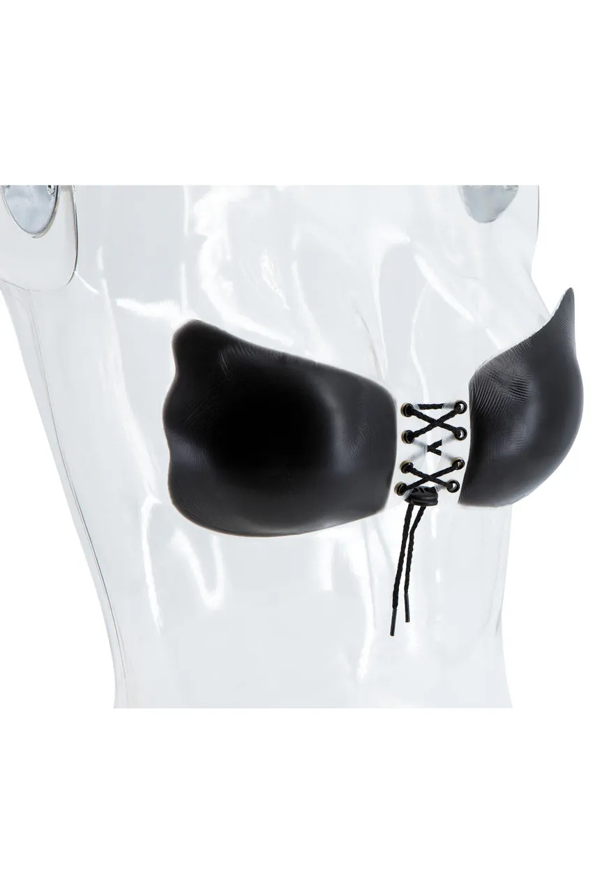 BWXW034BLK Silicone Tie Up Bra -