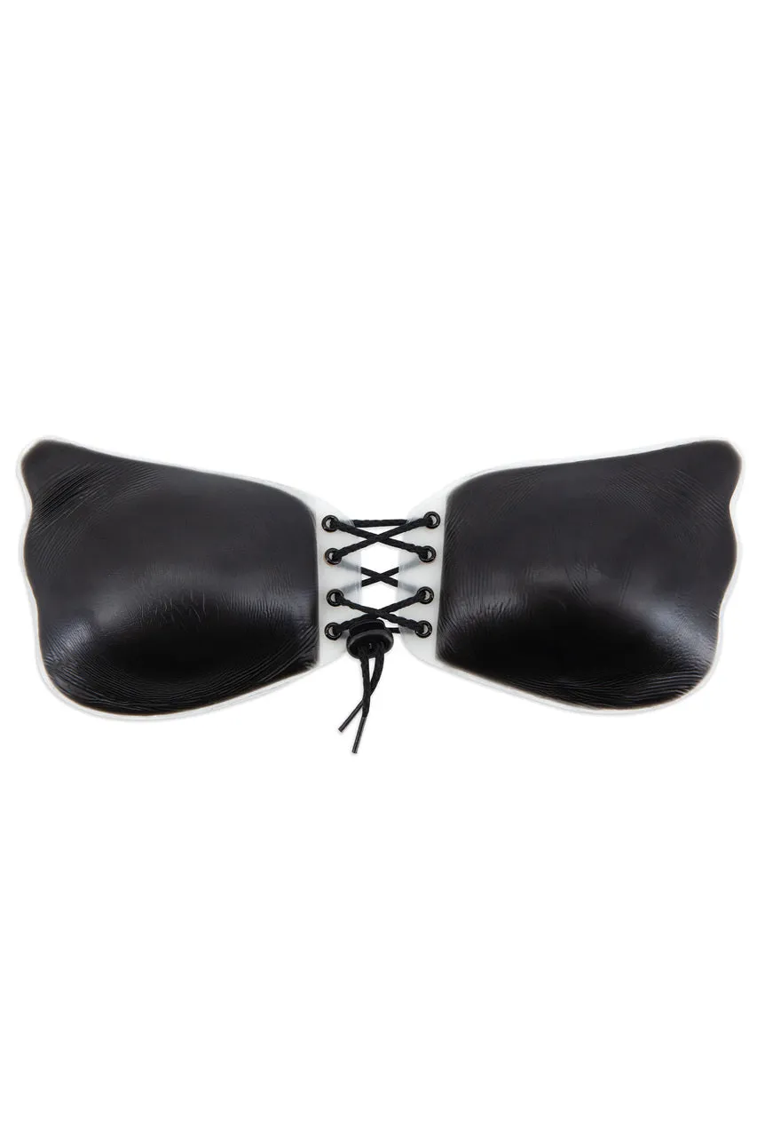 BWXW034BLK Silicone Tie Up Bra -