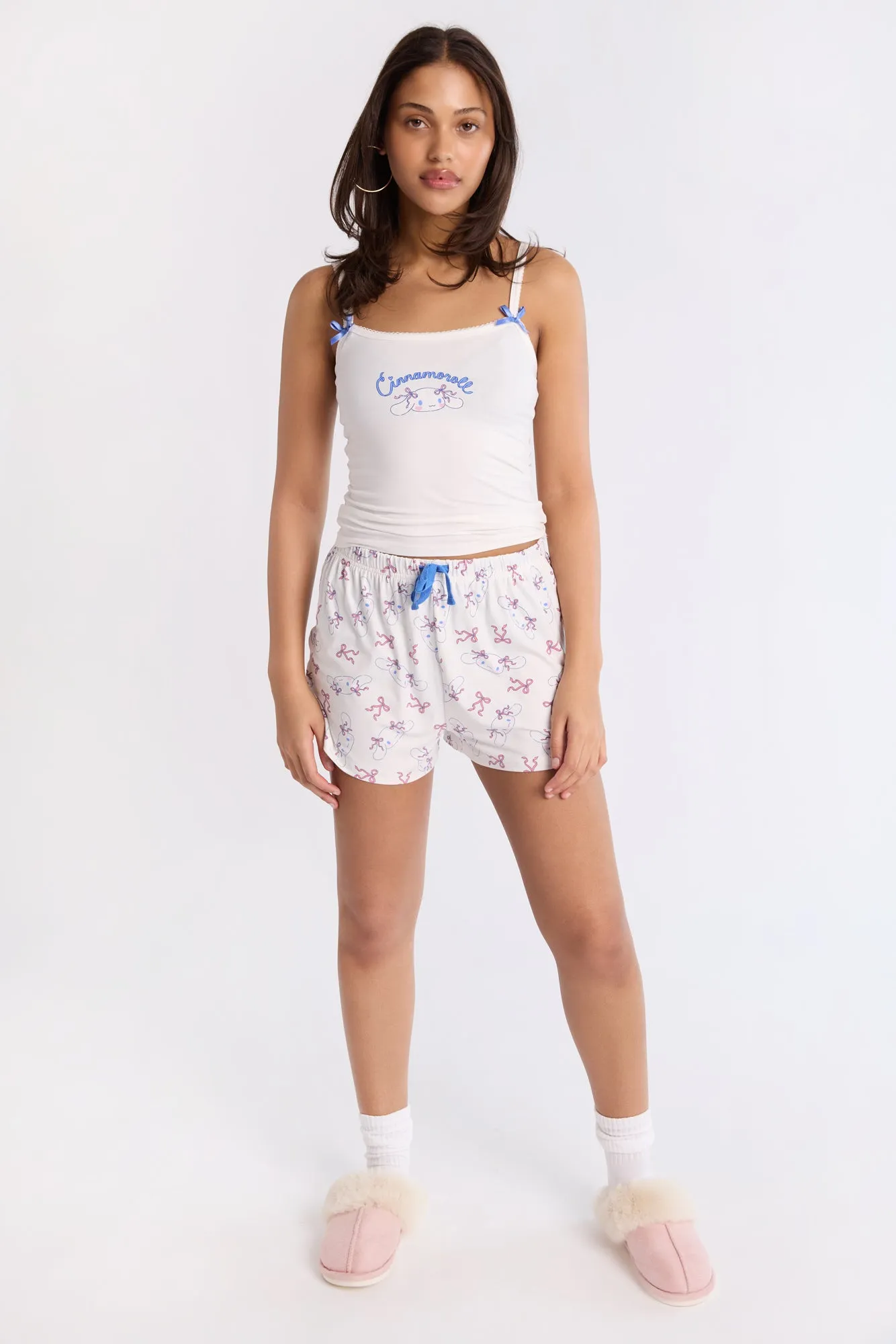 Cinnamoroll Super Soft Pajama Tank Top And Shorts 2-Piece Set
