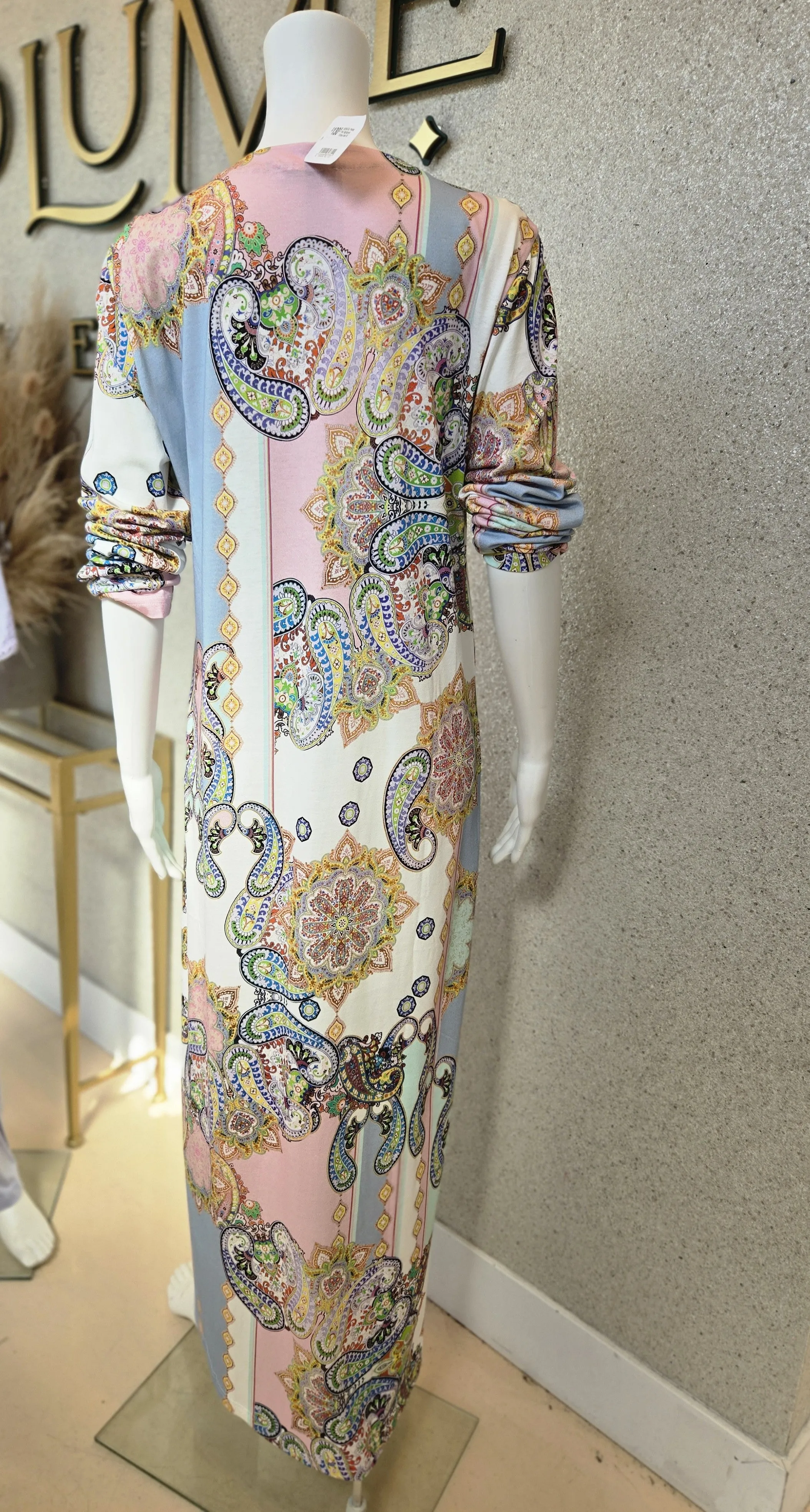 Furstenberg Paisley Print Nightgown, Blue/Rose