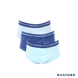 Hanford Kids/Teens Premium Ribbed Cotton Hipster Briefs Skipper - Assorted (3in1 Pack)