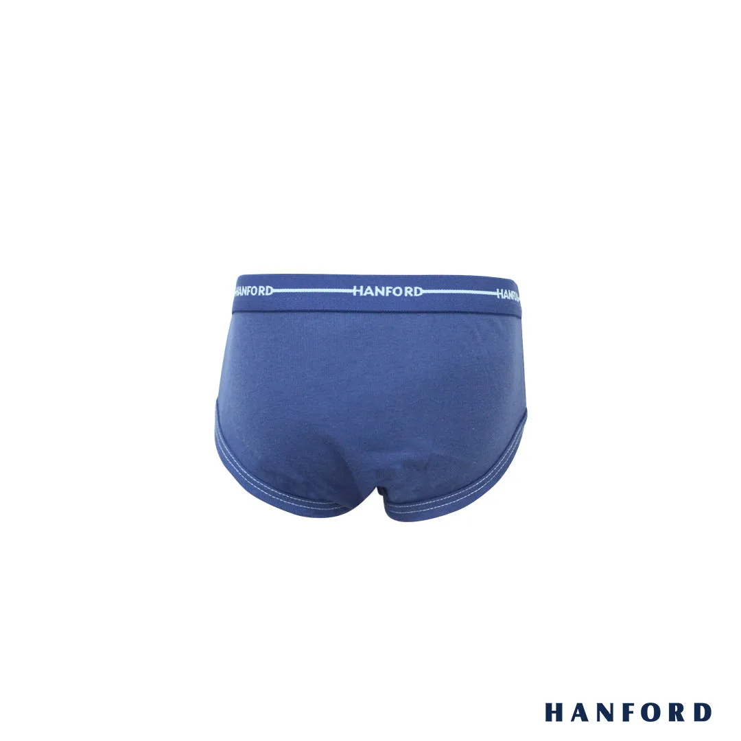 Hanford Kids/Teens Premium Ribbed Cotton Hipster Briefs Skipper - Assorted (3in1 Pack)