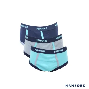 Hanford Kids/Teens Premium Ribbed Cotton Hipster Briefs w/ Combi Curtis - Assorted (3in1 Pack)