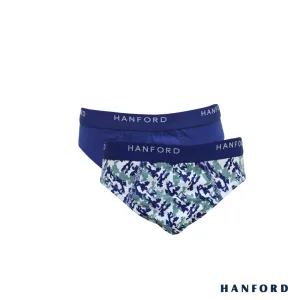 Hanford Kids/Teens Regular Cotton Briefs - Cadet Print (2in1 Pack)