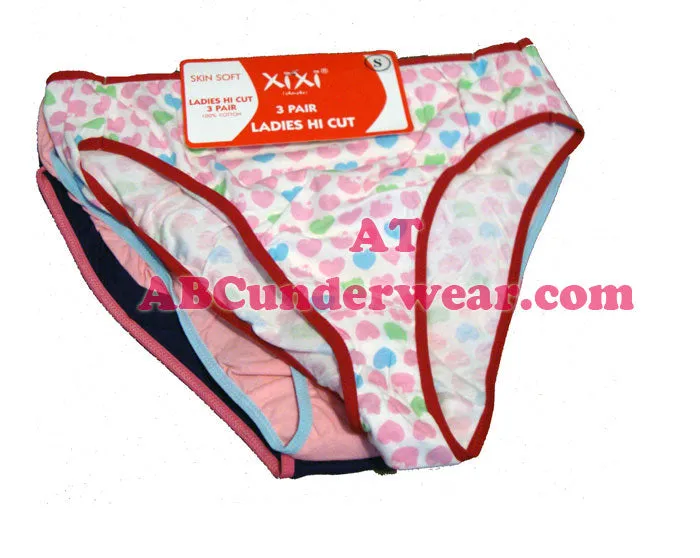 Ladies Hi Cut Panties 3Pk