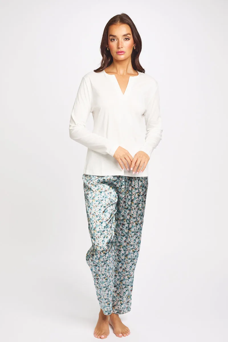 Liberty Silk Sleep Pant Stately Boutique Blue