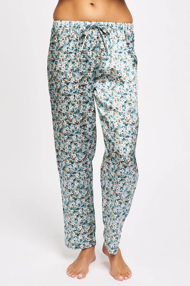 Liberty Silk Sleep Pant Stately Boutique Blue