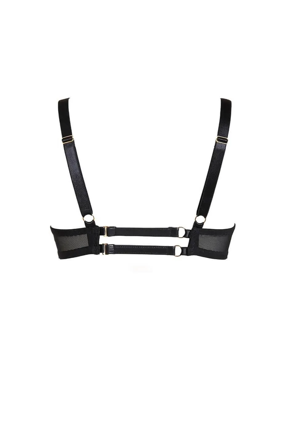 Nina Leather Peep Bra