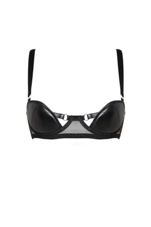 Nina Leather Peep Bra