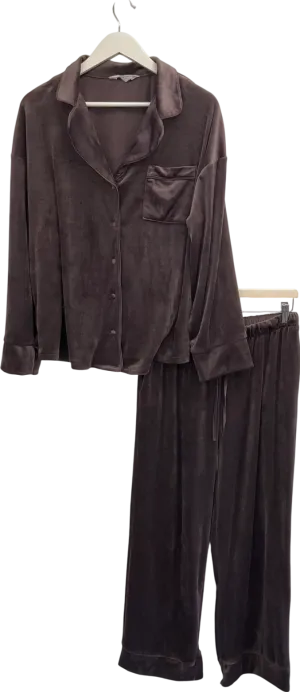 Primark Purple Soft Button Through Pyjama Set UK M