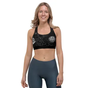 Viking Pirate Ship Women's Padded Sports Bra