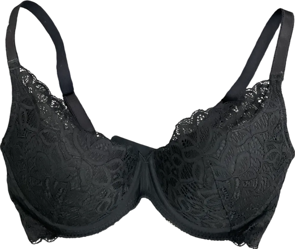 Wacoal Black Push Up Lace Bra UK 36DD