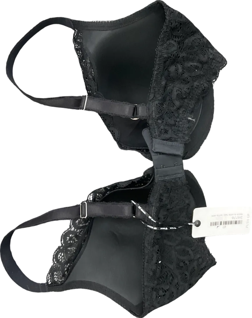 Wacoal Black Push Up Lace Bra UK 36DD